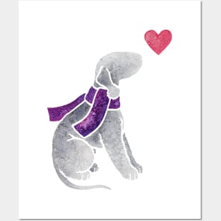 Watercolour Bedlington Terrier Posters and Art